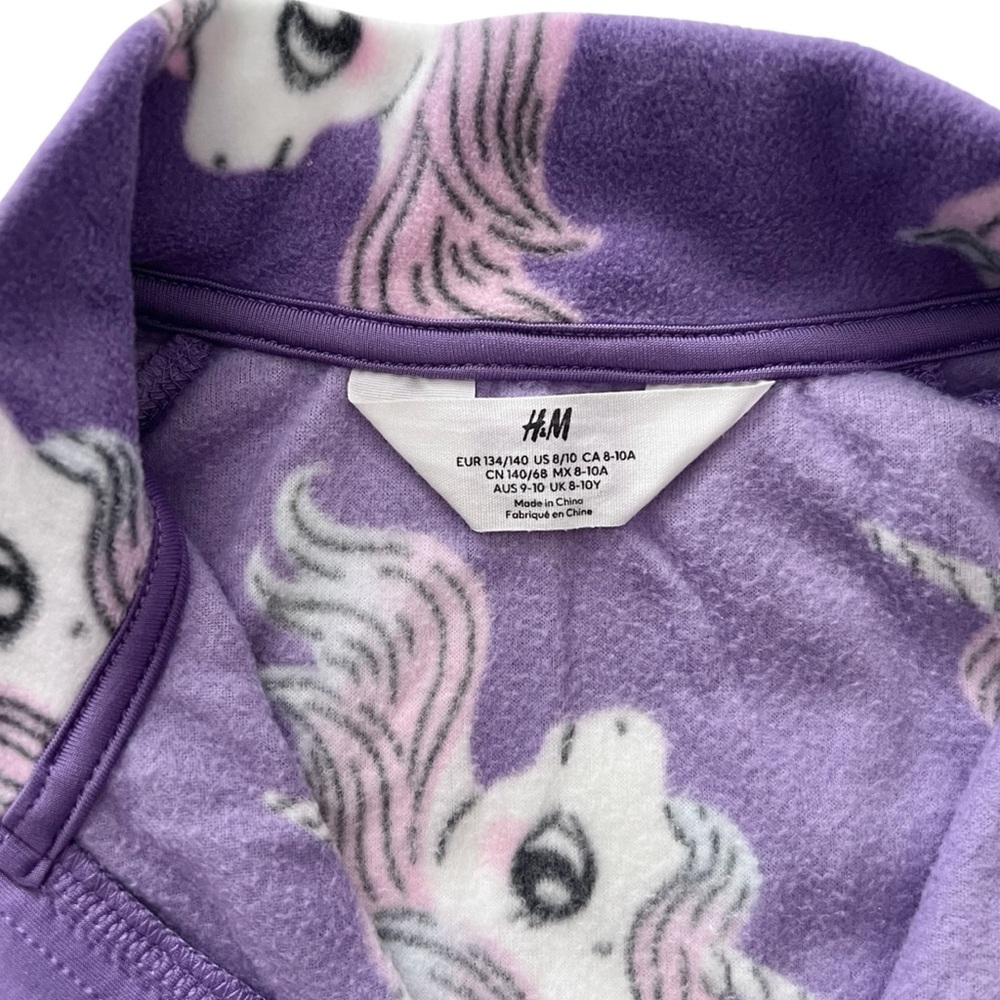 H&M girls unicorn fleece jacket - Picture 2 of 5
